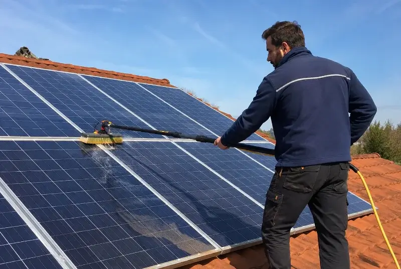 Nettoyage et entretien de panneaux solaires au Fousseret